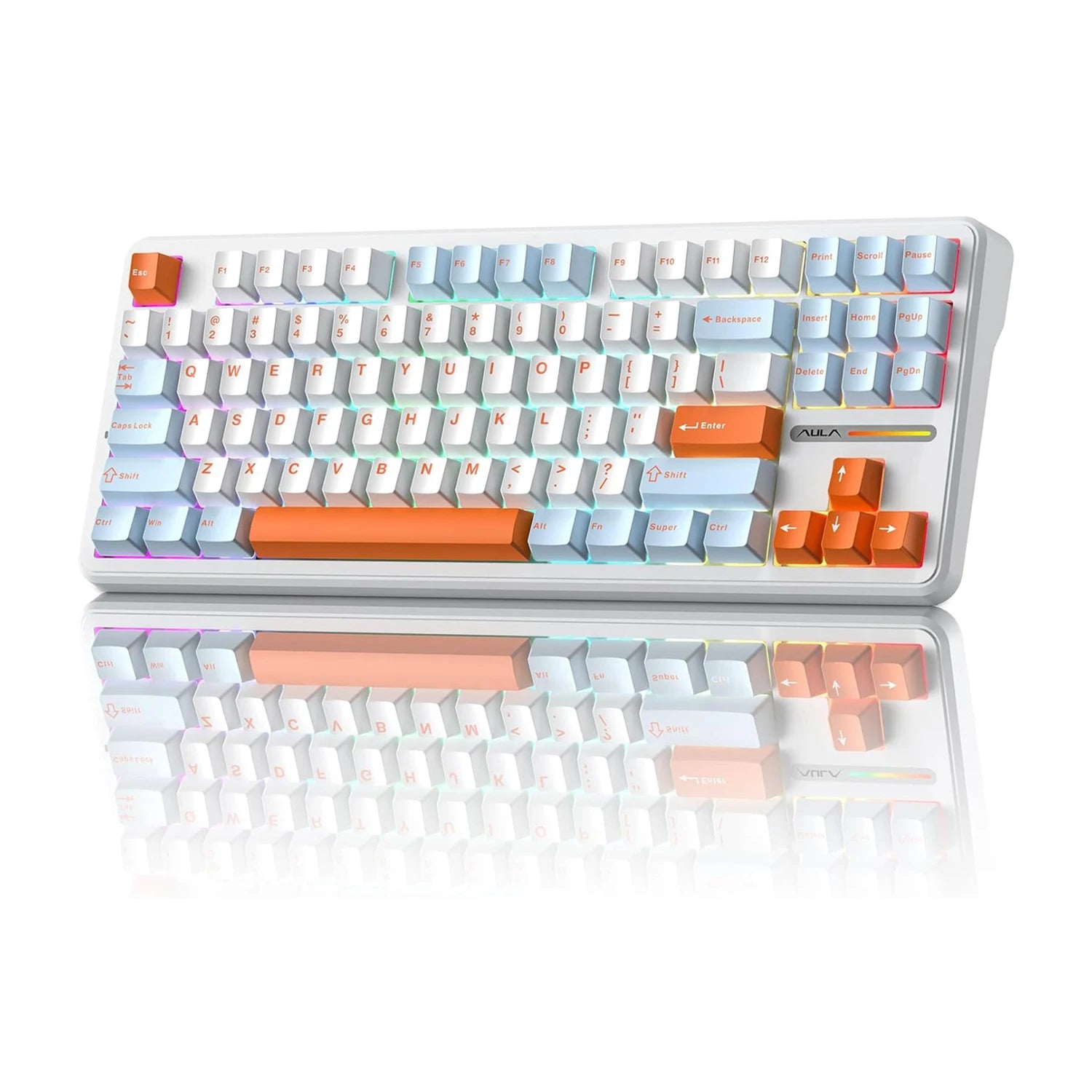 Aula F87 Pro Tri-Mode Mechanical Keyboard BT/2.4G/USB-C Gasket...
